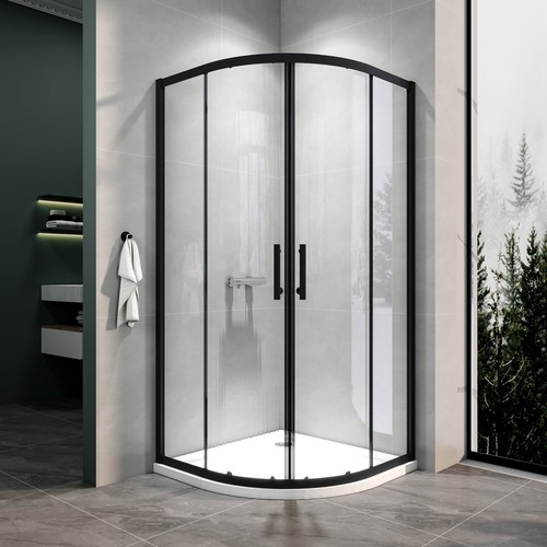 Black quadrant shower - black,