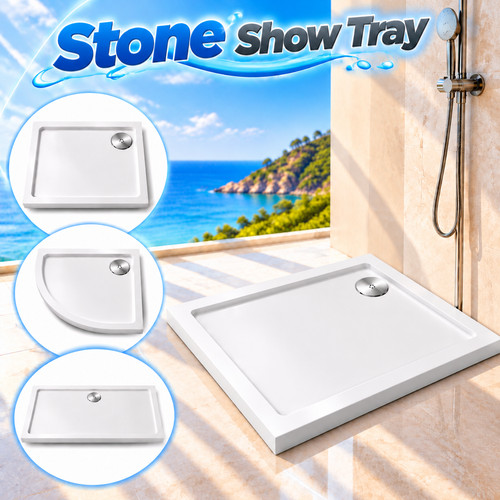 Stone resin shower tray - stone,