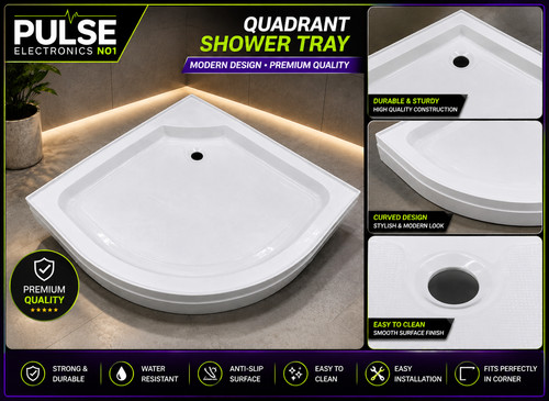 900x900mm quadrant shower tray - 900x900mm,
