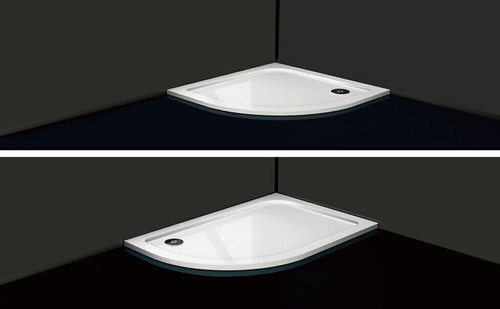 Quadrant white stone - white, shower