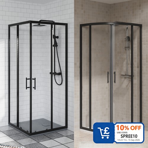 Black quadrant shower - quadrant,