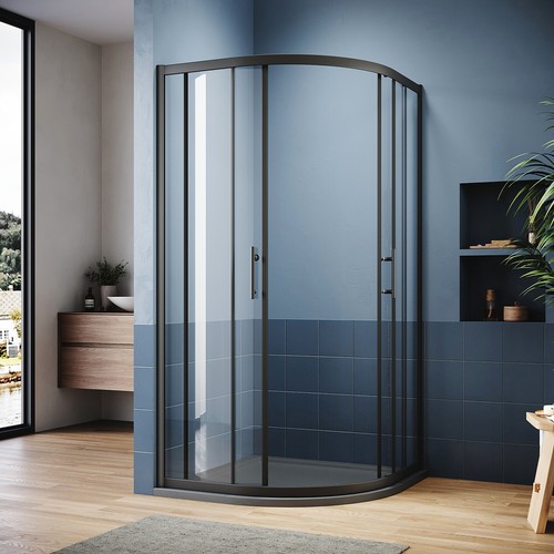Black frame quadrant shower - frame,